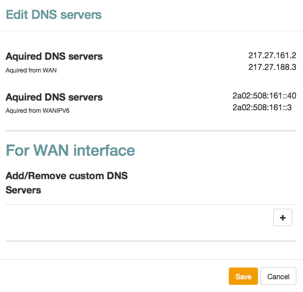 DNS Server Settings